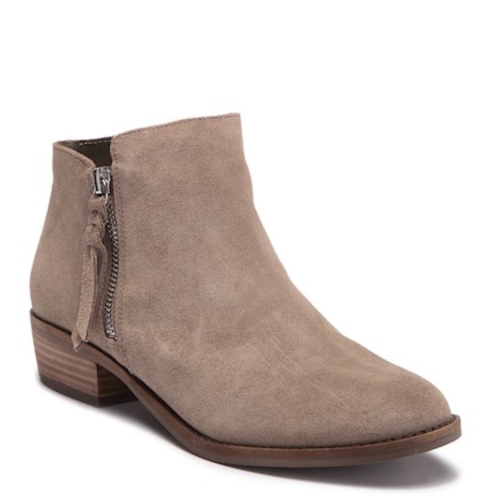 Dolce Vita Sutton Ankle Bootie in Dark Taupe Suede